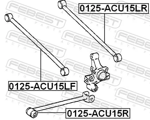 FEBEST Control/Trailing Arm, wheel suspension (0125-ACU15LR)