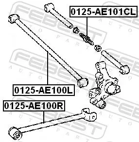FEBEST Control/Trailing Arm, wheel suspension (0125-AE101CL)