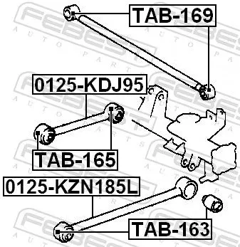 FEBEST Control/Trailing Arm, wheel suspension (0125-KDJ95)