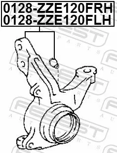 FEBEST Steering Knuckle, wheel suspension (0128-ZZE120FLH)