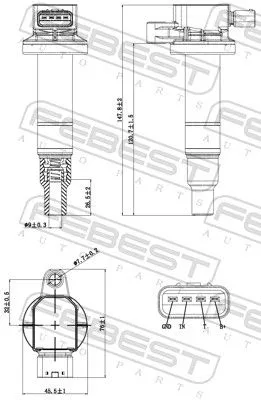 FEBEST Ignition Coil (01640-005)