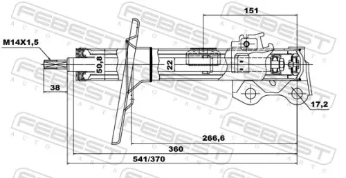 FEBEST Shock Absorber (01660967FL)