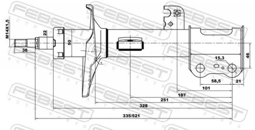 FEBEST Shock Absorber (01665181FL)