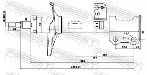 FEBEST Shock Absorber (01665182FR)