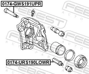 FEBEST Guide Bolt, brake caliper (0174-GWS191UPR)