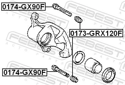 FEBEST Guide Bolt, brake caliper (0174-GX90F)