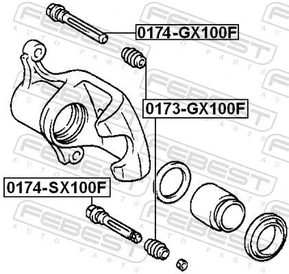 FEBEST Guide Bolt, brake caliper (0174-SX100F)