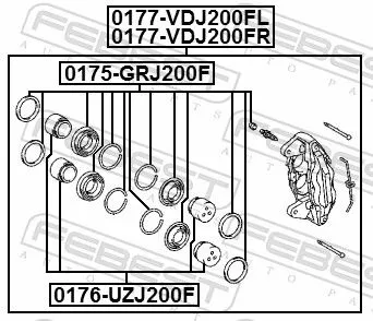 FEBEST Repair Kit, brake caliper (0175-GRJ200F)