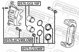 FEBEST Repair Kit, brake caliper (0175-GSU40F)