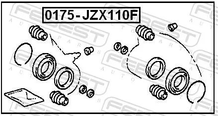 FEBEST Repair Kit, brake caliper (0175-JZX110F)