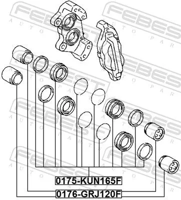 FEBEST Repair Kit, brake caliper (0175-KUN165F)