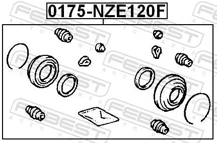FEBEST Repair Kit, brake caliper (0175-NZE120F)