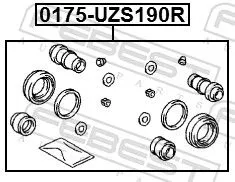 FEBEST Repair Kit, brake caliper (0175-UZS190R)