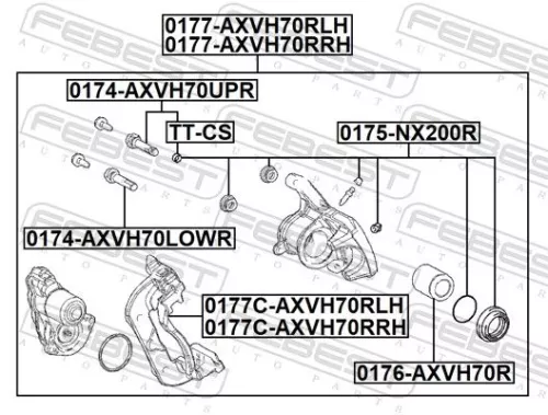 FEBEST Piston, brake caliper (0176-AXVH70R)