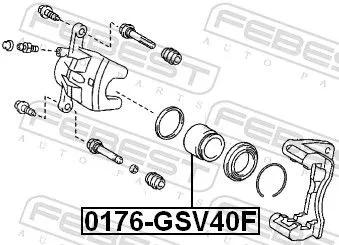 FEBEST Piston, brake caliper (0176-GSV40F)