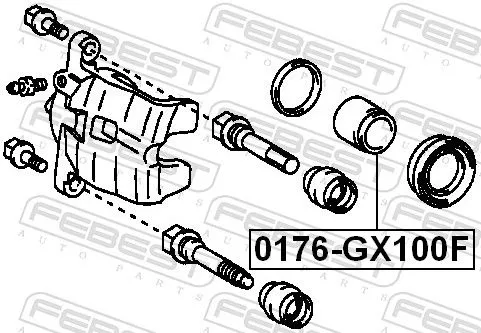 FEBEST Piston, brake caliper (0176-GX100F)
