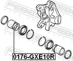 FEBEST Piston, brake caliper (0176-GXE10R)