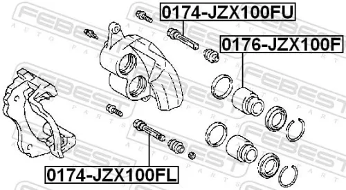 FEBEST Piston, brake caliper (0176-JZX100F)