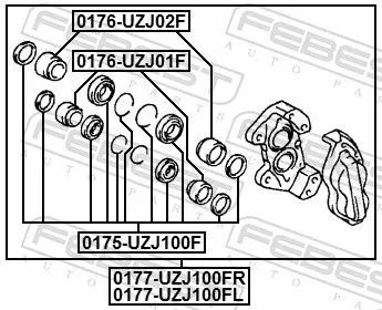 FEBEST Piston, brake caliper (0176-UZJ01F)