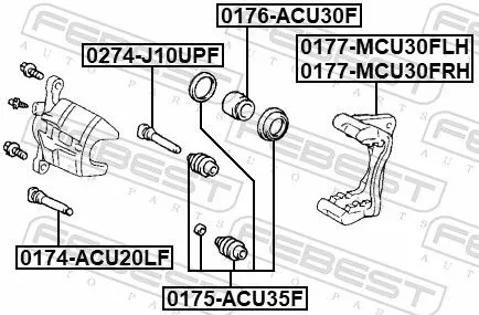 FEBEST Brake Caliper (0177-MCU30FLH)