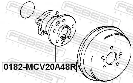 FEBEST Wheel Hub (0182-MCV20A48R)