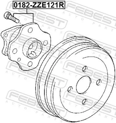 FEBEST Wheel Hub (0182-ZZE121R)