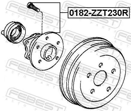 FEBEST Wheel Hub (0182-ZZT230R)