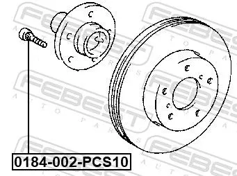 FEBEST Wheel Stud (0184-002-PCS10)