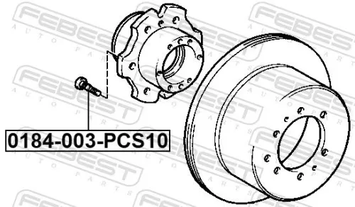 FEBEST Wheel Stud (0184-003-PCS10)