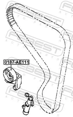 FEBEST Tensioner Pulley, timing belt (0187-AE111)