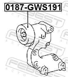 FEBEST Tensioner Pulley, V-ribbed belt (0187-GWS191)