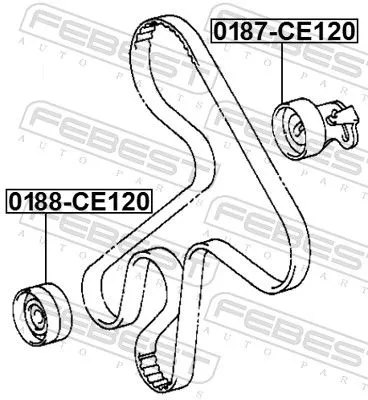 FEBEST Deflection Pulley/Guide Pulley, timing belt (0188-CE120)