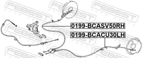 FEBEST Cable Pull, parking brake (0199-BCACU30LH)