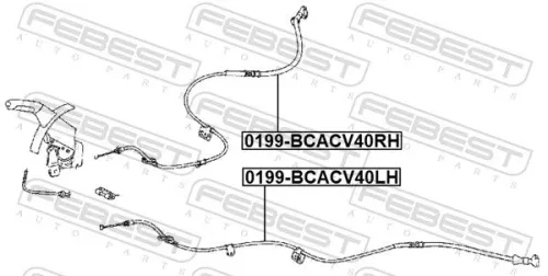 FEBEST Cable Pull, parking brake (0199-BCACV40LH)