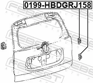 FEBEST Door Hinge (0199-HBDGRJ158)