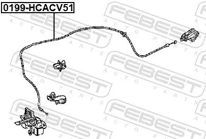FEBEST Bonnet Cable (0199-HCACV51)