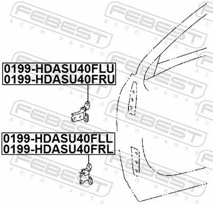 FEBEST Door Hinge (0199-HDASU40FRU)