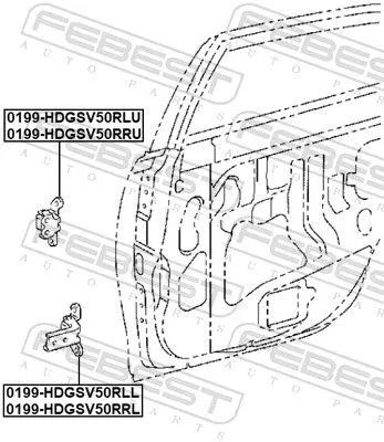 FEBEST Door Hinge (0199-HDGSV50RRL)