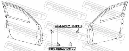 FEBEST Door Hinge (0199-HDUZJ100FLU)