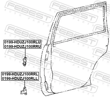 FEBEST Door Hinge (0199-HDUZJ100RLL)