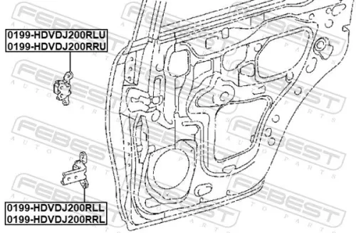 FEBEST Door Hinge (0199-HDVDJ200RRL)