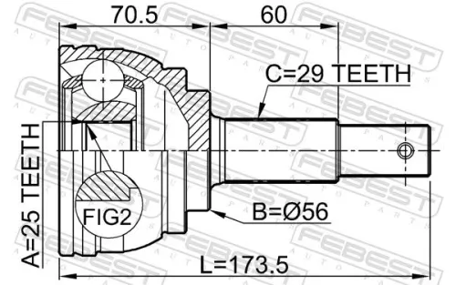 FEBEST Joint Kit, drive shaft (0210-J31)