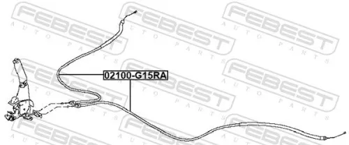 FEBEST Cable Pull, parking brake (02100-G15RA)