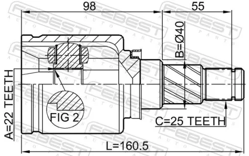 FEBEST Joint Kit, drive shaft (0211-B10ATLH)