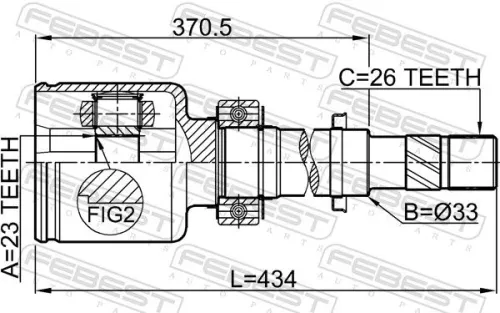 FEBEST Joint Kit, drive shaft (0211-C11XRH)