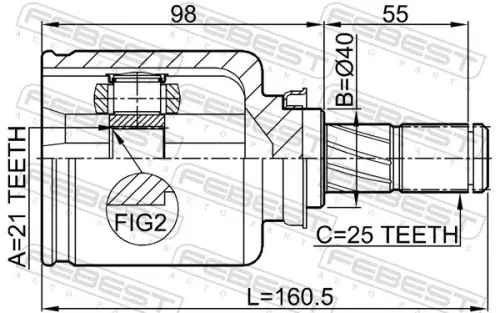 FEBEST Joint Kit, drive shaft (0211-E11AT)