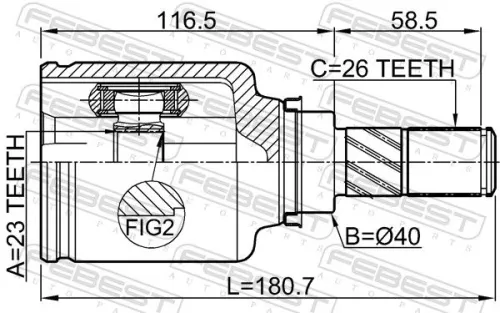 FEBEST Joint Kit, drive shaft (0211-F15E)