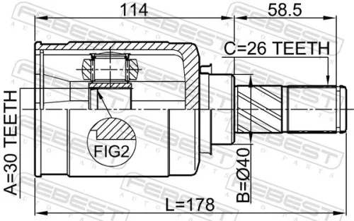FEBEST Joint Kit, drive shaft (0211-J1016LH)