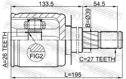 FEBEST Joint Kit, drive shaft (0211-R51)