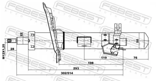 FEBEST Shock Absorber (02110-001FL)